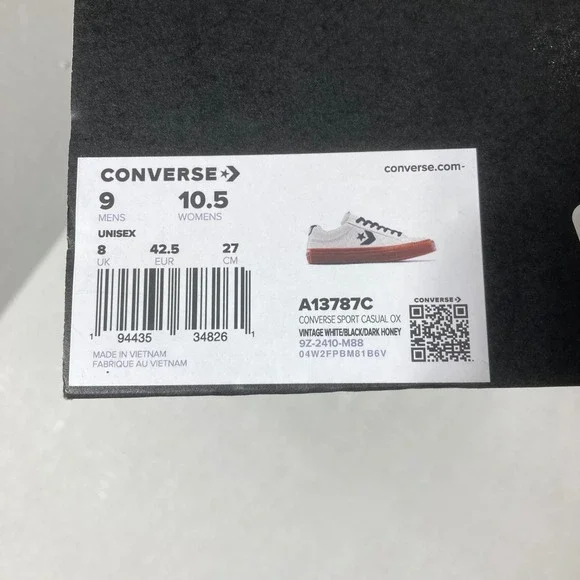 NEW Converse Sport Casual OX‎ Shoes Sneakers Mens 9/ Womens 10.5 Skater A13787C - Picture 6 of 7